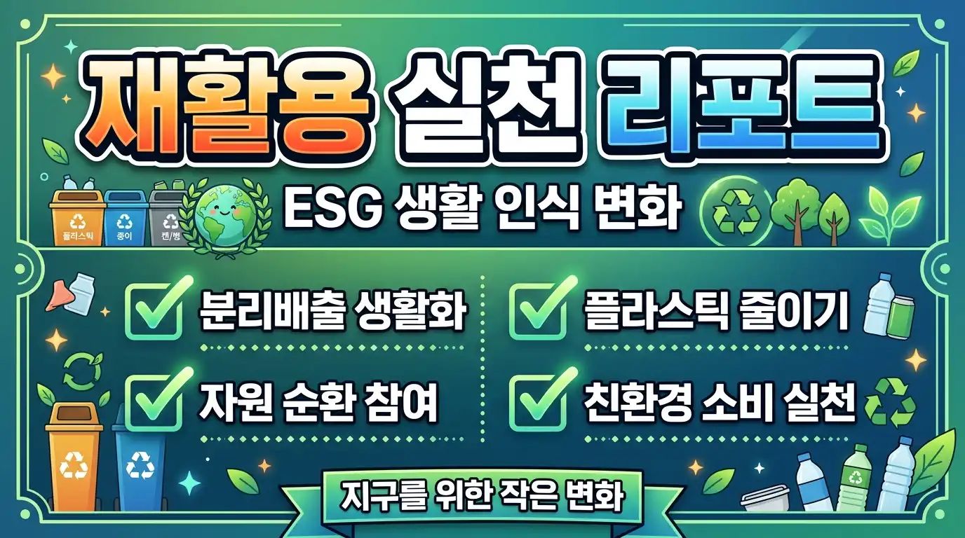 재활용 실천 리포트 - ESG 생활 인식 변화