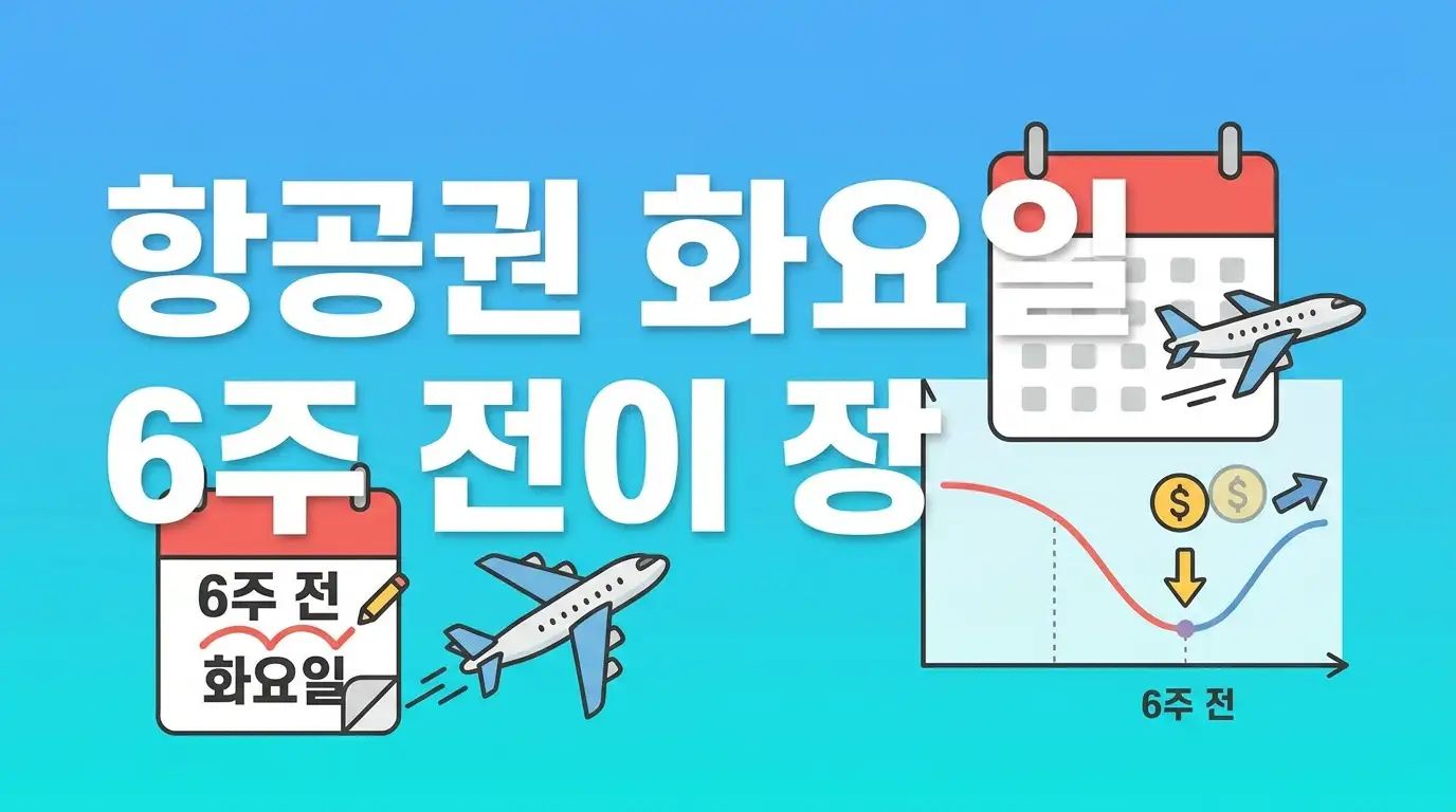 항공권 싸게 사는 시기 요일 데이터 인포그래픽