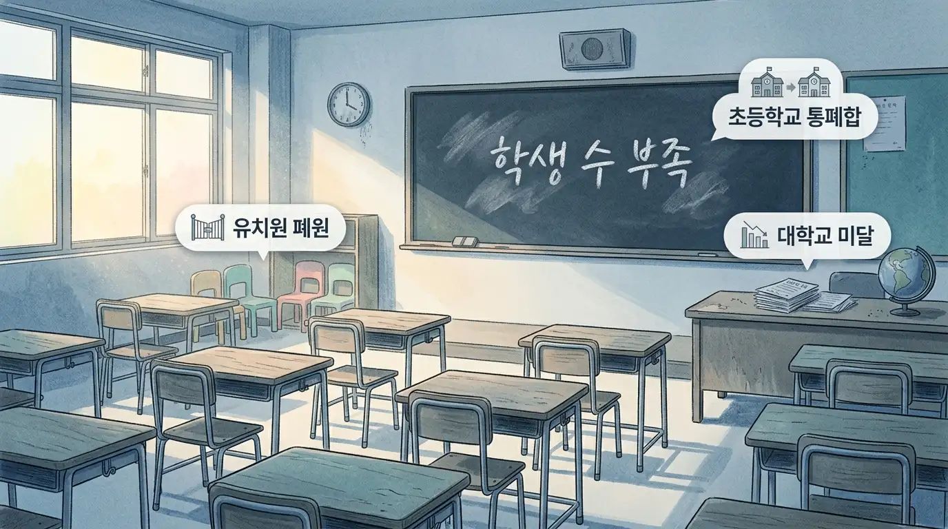 학교 폐교와 학령인구 감소 영향
