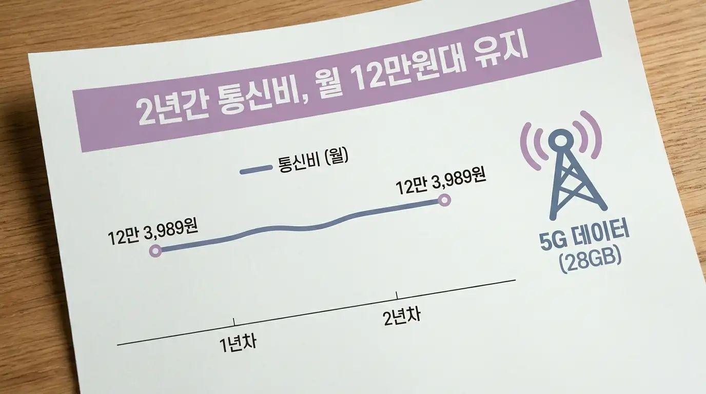 한국 가구 통신비 월평균 12만원 5G 시대 데이터 인포그래픽